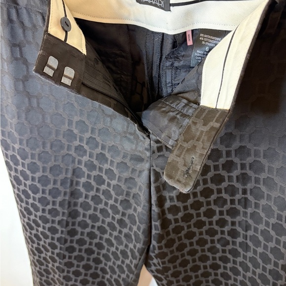 Tahari Textured Black Boot Cut Flare Pants - Picture 4 of 6